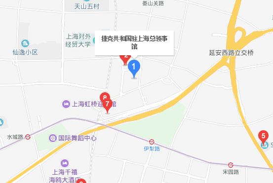 上海捷克领事馆地图