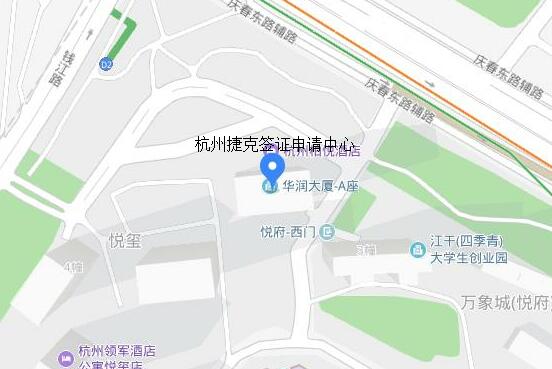 杭州捷克签证中心地图